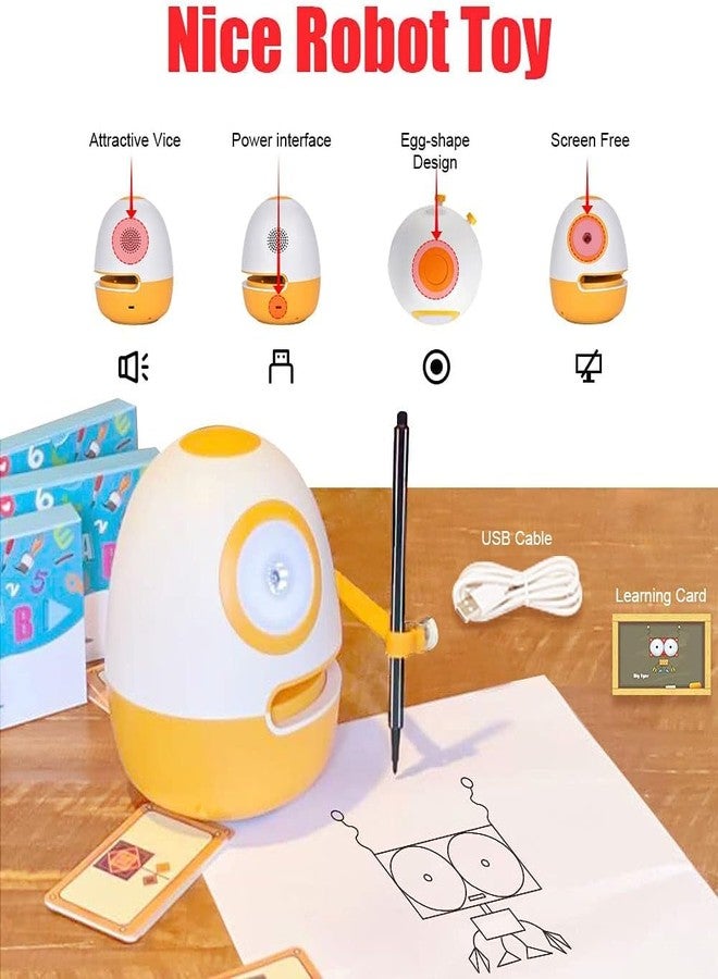 Drumstone (𝗦𝗽𝗲𝗰𝗶𝗮𝗹 𝟭𝟬 𝗬𝗲𝗮𝗿𝘀 𝗪𝗮𝗿𝗿𝗮𝗻𝘁𝘆) Smart Drawing Robot for Kids - Learn Writing, Spelling & Math | Interactive Tracing & Creativity Toy | Fun Early Education Gift for Learning - Image 5